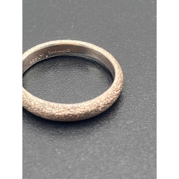LT Vintage 925 Sterling Silver Textured Stardust Band Ring Size 6 3/4 - Picture 5 of 9